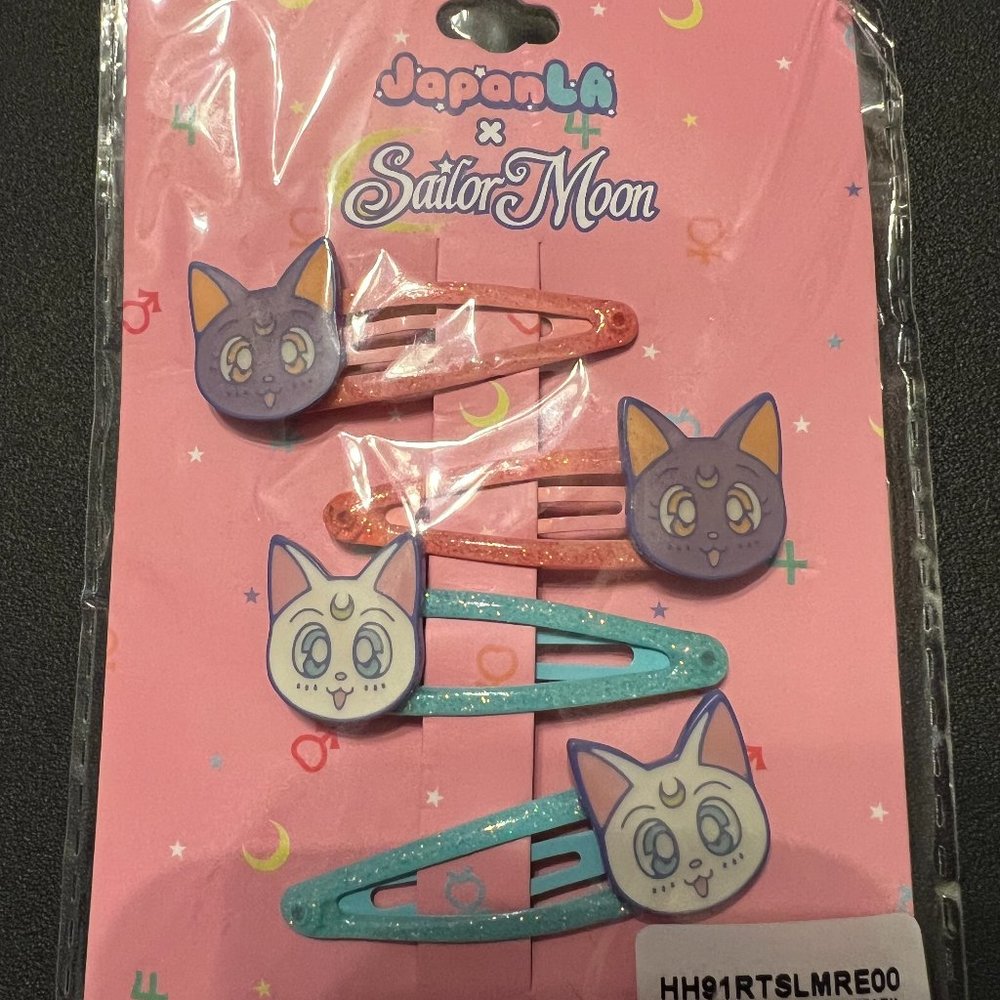 JapanLA x Pretty Guardian Sailor Moon Hair Clips Artemis & Luna